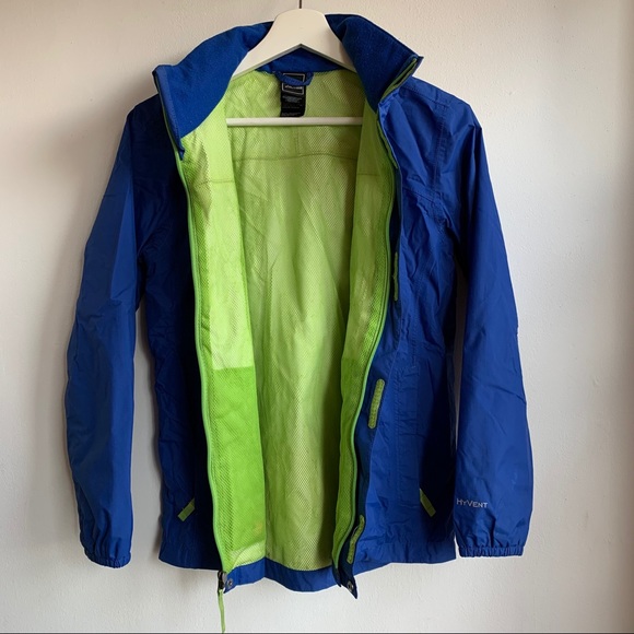 The North Face blue rain coat boys size L 14/16 - Picture 6 of 8